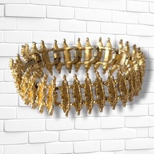 Vintage Mid Century Modernist Brutalist Gold Tone Avon Bracelet